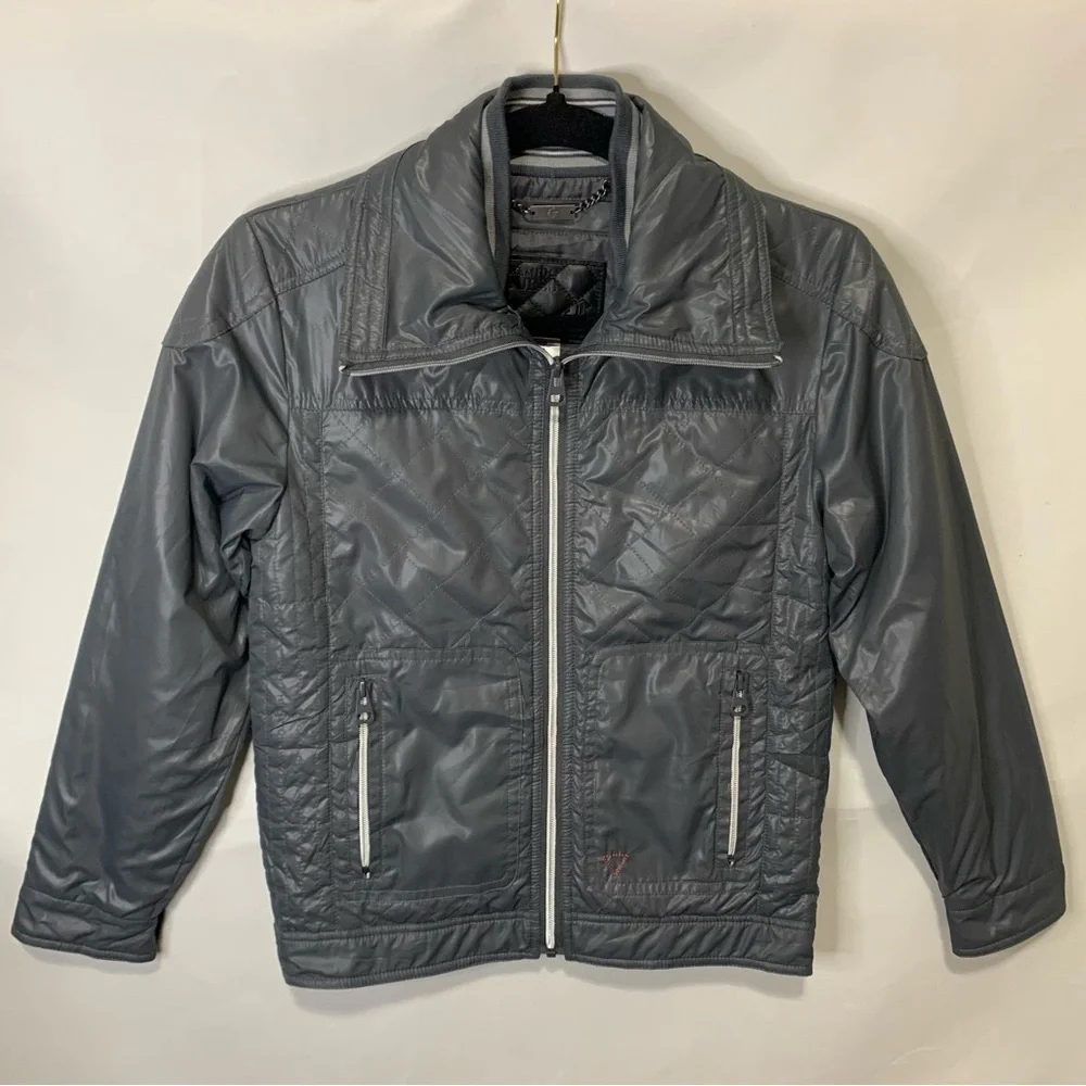 GUESS PREMIUM Gray Quilted Style Jacket - Size 12 Kids